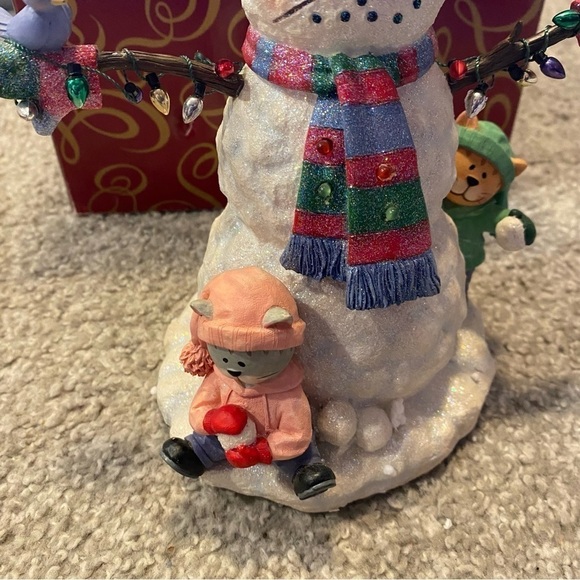 San Francisco Music Box Company Snowman Cat Figurine Christmas Winter Decor - Picture 2 of 9